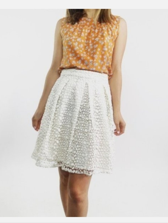 Boden Dresses & Skirts - Boden White Crochet Lace Overlay A-Line Skirt